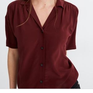 Madewell silk camp shirt
